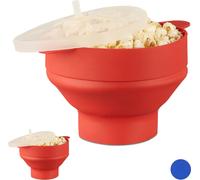 relaxdays 2 x Popcorn Maker silicone rouge