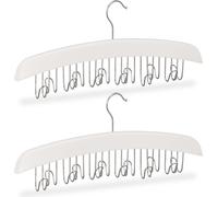 relaxdays 2 x porte-ceintures en bois blanc