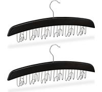 relaxdays 2 x porte-ceintures en bois noir