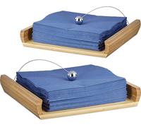 relaxdays 2 x porte-serviettes en bambou