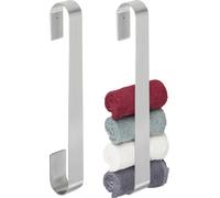 relaxdays 2 x porte-serviettes sans percer acier inoxydable