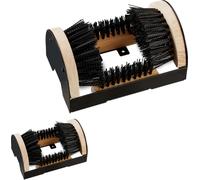 relaxdays 2 x raclettes à chaussures avec brosses circulaires