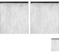 relaxdays 2 x rideau de fils noir 145x245