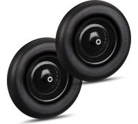 relaxdays 2 x roue de brouette 4.80 4.00-8 noire