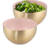 relaxdays 2 x saladier acier inoxydable rose-or