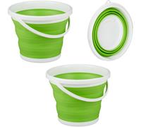 relaxdays 2 x Seau pliable 10 l vert
