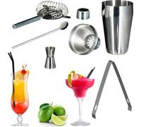 relaxdays 2 x Set à cocktail en acier inoxydable 5 pièces