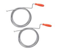 relaxdays 2 x spirale de nettoyage de tuyaux avec griffe 3 m