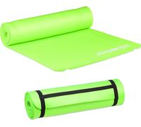 relaxdays 2 x tapis de yoga 1 cm d'épaisseur vert