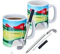 relaxdays 2 x tasse de golf avec club