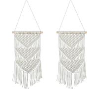 relaxdays 2 x Tenture murale macramé triangle
