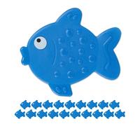 relaxdays 20 x autocollants antidérapants baignoire poisson