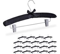 relaxdays 20 x cintres en satin noir