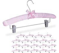 relaxdays 20 x cintres en satin rose