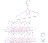 relaxdays 20 x cintres enfant étoile rose clair