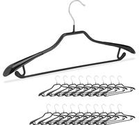 relaxdays 20 x cintres noirs pour costumes antidérapants