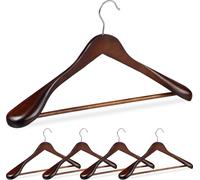 relaxdays 20 x cintres pour costume marron