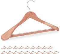 relaxdays 20 x cintres pour costumes en bois de cèdre