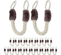 relaxdays 20 x cordons de porte anti-pincements marron