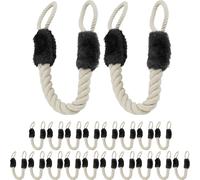 relaxdays 20 x cordons de porte anti-pincements noirs