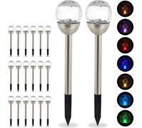 relaxdays 20 x lampe de jardin boule de verre