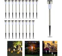 relaxdays 20 x LED lampe solaire lumière blanche
