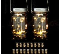 relaxdays 20 x LED solaires en verre