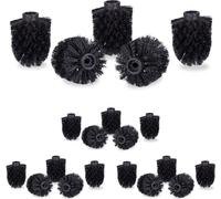 relaxdays 20 x tête de brosse WC de rechange noire