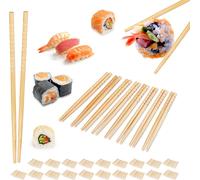 relaxdays 200 paires de baguettes en bambou