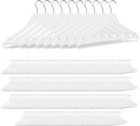 relaxdays 200 x cintres en bois blanc