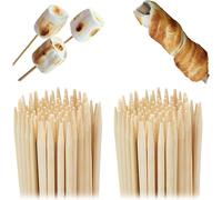 relaxdays 200x Brochettes pour barbecue en bambou extra longues