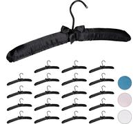 relaxdays 20x Cintre satin noir