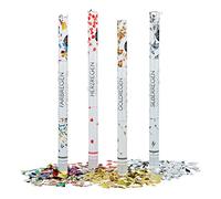 Relaxdays 20x Lanceurs confettis Mix Couleurs canons Party Popper fête décoration Mariage Cadeau portée 6-8 m, mélange de Couleurs