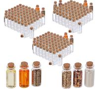 relaxdays 216 x Mini bouteilles en verre avec bouchon