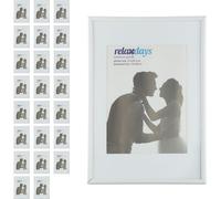 relaxdays 24 x cadre photo A4 blanc