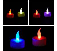 relaxdays 24 x LED bougie à chauffe-plat changement de couleur