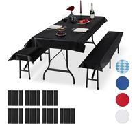 relaxdays 24x Coussin pour garniture de tente de bière noir