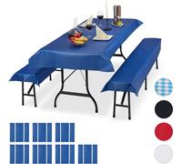 relaxdays 24x Garniture de tente de bière Support bleu