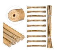relaxdays 250 x tiges de bambou 105cm