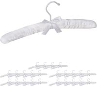 relaxdays 25x cintres satin blanc