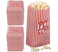relaxdays 288 x cornets de pop-corn rouge et blanc