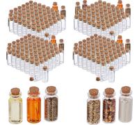 relaxdays 288 x Mini bouteilles en verre avec bouchon