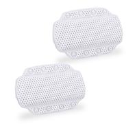 relaxdays 2x coussin de baignoire avec ventouses blanc
