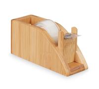 Relaxdays 2x Dévidoir de table en bambou