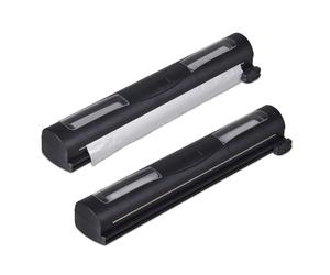 Relaxdays 2x Distributeur film alimentaire en noir