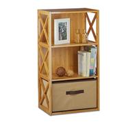 Relaxdays 2x Etagères en bambou 3 niveaux