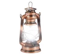 2X Lampe-tempête LED, Lanterne Retro comme décoration de fenêtre ou de Jardin, à Piles, cuivre
