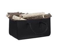 Relaxdays 2x paniers feutre noir rangement bûches