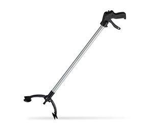 Relaxdays 2X Pinces de préhension, Outil de ramassage, pour Personnes âgées, Aluminium, Plastique, 88 cm, Noir/argenté