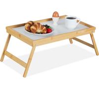 relaxdays 2x Plateau de lit en bambou